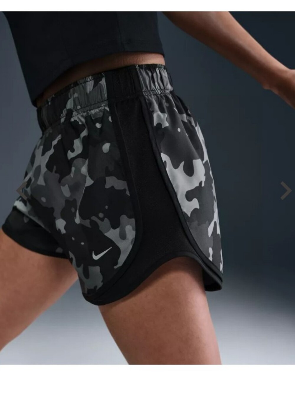 Nike Women’s Black & Gray Camo Athletic Shorts